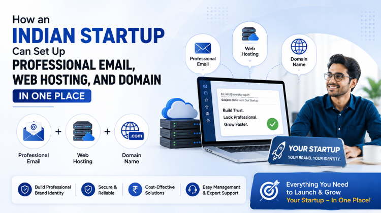 How an Indian Startup Can Set Up Professional Email, Web Hosting, and Domain in One Place